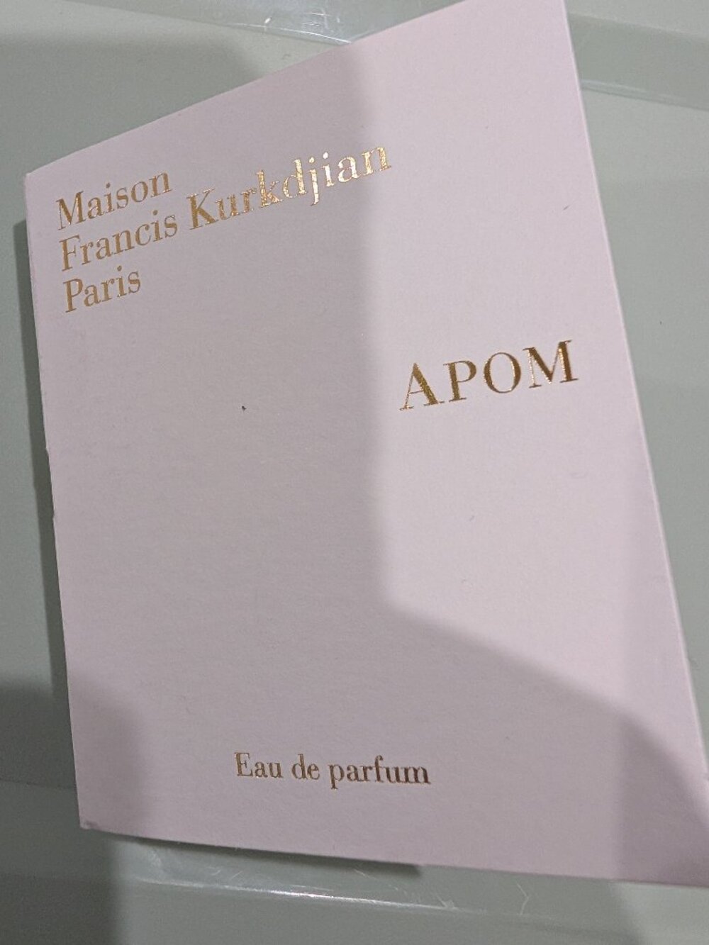 Maison francis kurkdjian Paris apom sample
